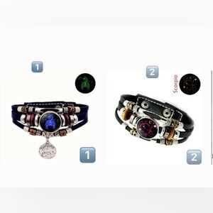 Scorpio Zodiac Luminous Constellation multi layer Leather Bracelet Unisex NEW